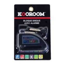 Antivol BLOQUE DISQUE ALUMINIUM AVEC ALARME Noir KOOROOM -Vélorbain Magasin antivol bloque disque aluminium avec alarme noir kooroom 3