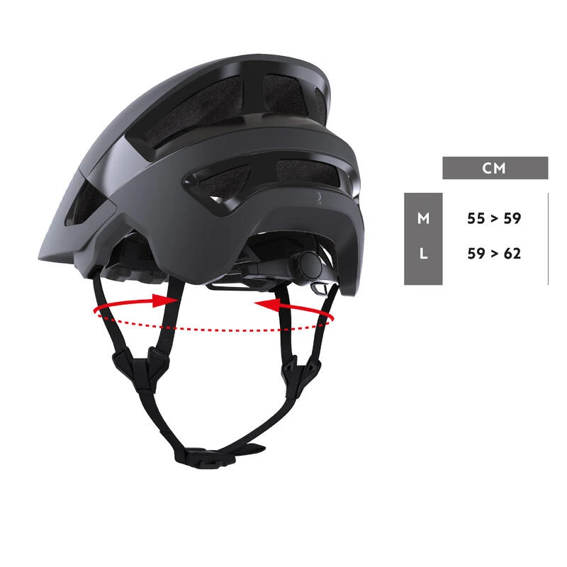 Rockrider CASQUE VTT AM ENDURO FEEL NOIR 8 Rockrider CASQUE VTT AM ENDURO FEEL NOIR – Image 6