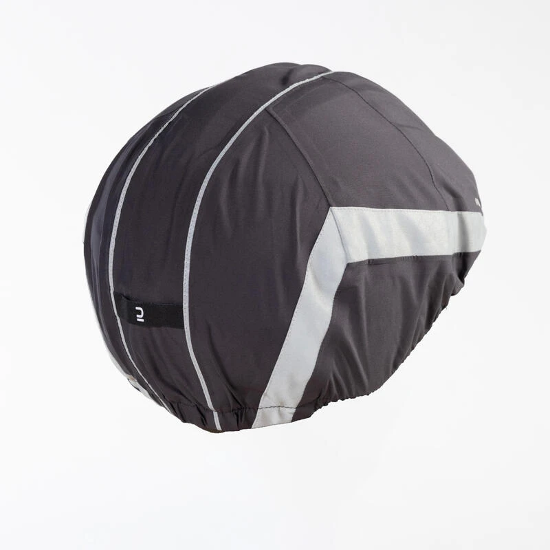 BTWIN COUVRE CASQUE IMPERMEABLE - VISIBILITE NUIT 940 NOIR 6 BTWIN COUVRE CASQUE IMPERMEABLE - VISIBILITE NUIT 940 NOIR – Image 4