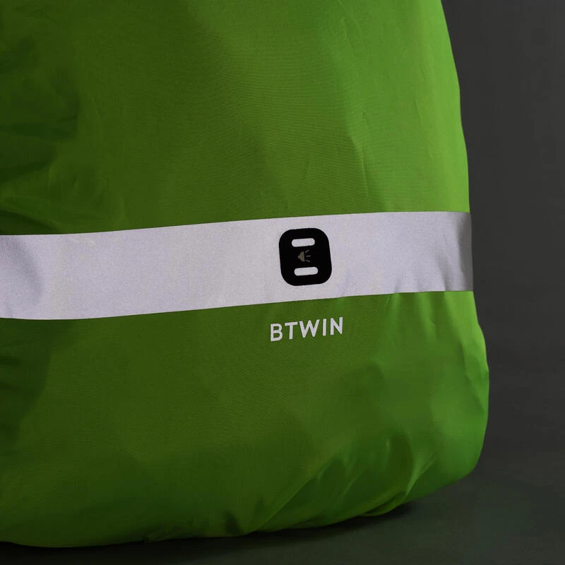 BTWIN COUVRE SAC IMPERMEABLE VISIBILITE JOUR NUIT JAUNE FLUO 4 BTWIN COUVRE SAC IMPERMEABLE VISIBILITE JOUR NUIT JAUNE FLUO – Image 2