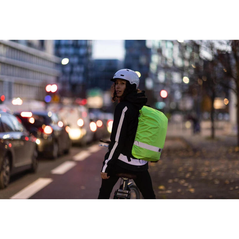 BTWIN COUVRE SAC IMPERMEABLE VISIBILITE JOUR NUIT JAUNE FLUO 9 BTWIN COUVRE SAC IMPERMEABLE VISIBILITE JOUR NUIT JAUNE FLUO – Image 7