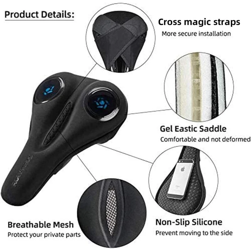 ROCKBROS Couvre Selle En Gel Pour Vélo 4 ROCKBROS Couvre Selle En Gel Pour Vélo – Image 2