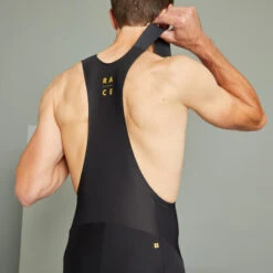 Rockrider Cuissard 3/4 VTT RACE Noir Et Ochre -Vélorbain Magasin cuissard 34 vtt race noir et ochre 2