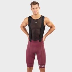 Cuissard Vélo Court Homme Cyclisme BX Bionaz Bordeaux