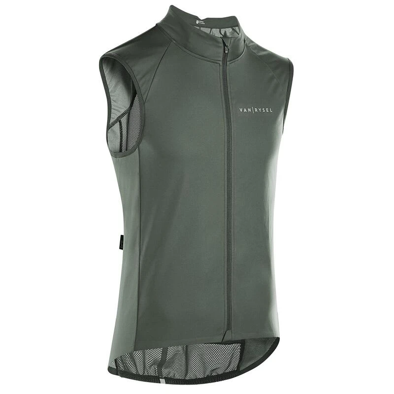 GILET COUPE-VENT VELO ROUTE HOMME - RACER Kaki 3 GILET COUPE-VENT VELO ROUTE HOMME - RACER Kaki