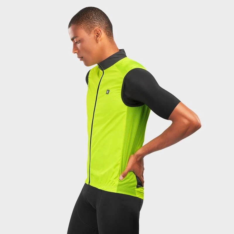 Gilet Vélo Coupe-vent Homme Cyclisme V1 Langkawi Jaune Brillant 5 Gilet Vélo Coupe-vent Homme Cyclisme V1 Langkawi Jaune Brillant – Image 3