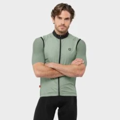 Gilet Vélo Coupe-vent Homme Cyclisme V1 Melbourne Vert Olive