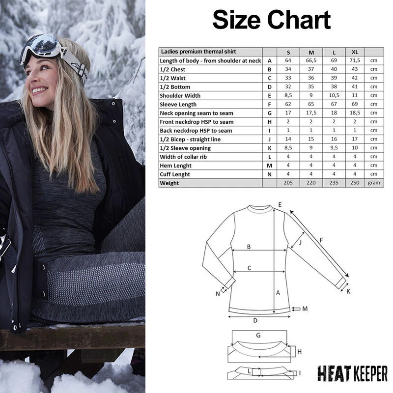 Heatkeeper Sous Vetement Thermique Ensemble Ski Femme Premium Noir 8 Heatkeeper Sous Vetement Thermique Ensemble Ski Femme Premium Noir – Image 6