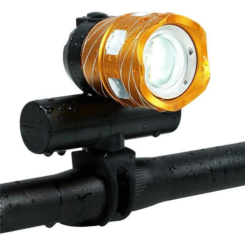 Lampe De Vélo Feu Avant - Rechargeable Par USB - Or - 450 Lumens 5 Lampe De Vélo Feu Avant - Rechargeable Par USB - Or - 450 Lumens – Image 3