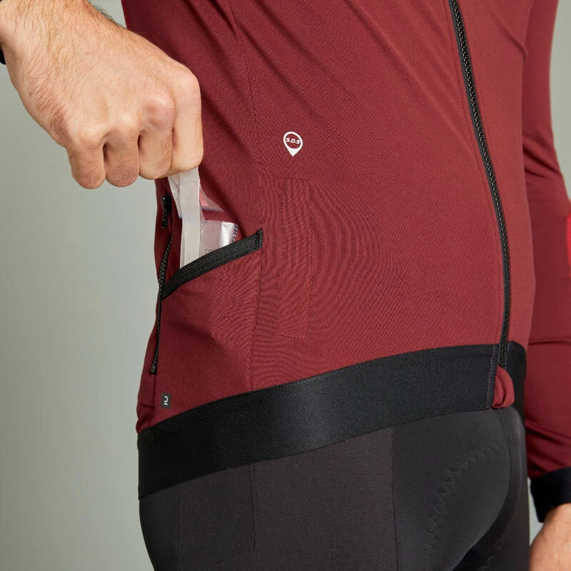 Rockrider MAILLOT Manches Longues Vélo VTT XC Mi Saison Homme Rouge 11 Rockrider MAILLOT Manches Longues Vélo VTT XC Mi Saison Homme Rouge – Image 9