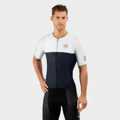 Maillot Vélo Manches Courtes Homme Cyclisme M2 Superclass Bleu Marine