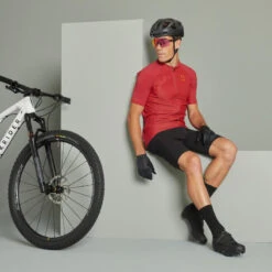 Rockrider Maillot VTT Manches Courtes Race 700 Rouge -Vélorbain Magasin maillot vtt manches courtes race 700 rouge 6