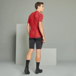 Rockrider Maillot VTT Manches Courtes Race 700 Rouge -Vélorbain Magasin maillot vtt manches courtes race 700 rouge 7