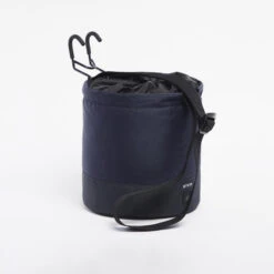 BTWIN PANIER VÉLO PLIANT COMPACTABLE BLEU 10L AVEC SANGLE DE PORTAGE EPAULE