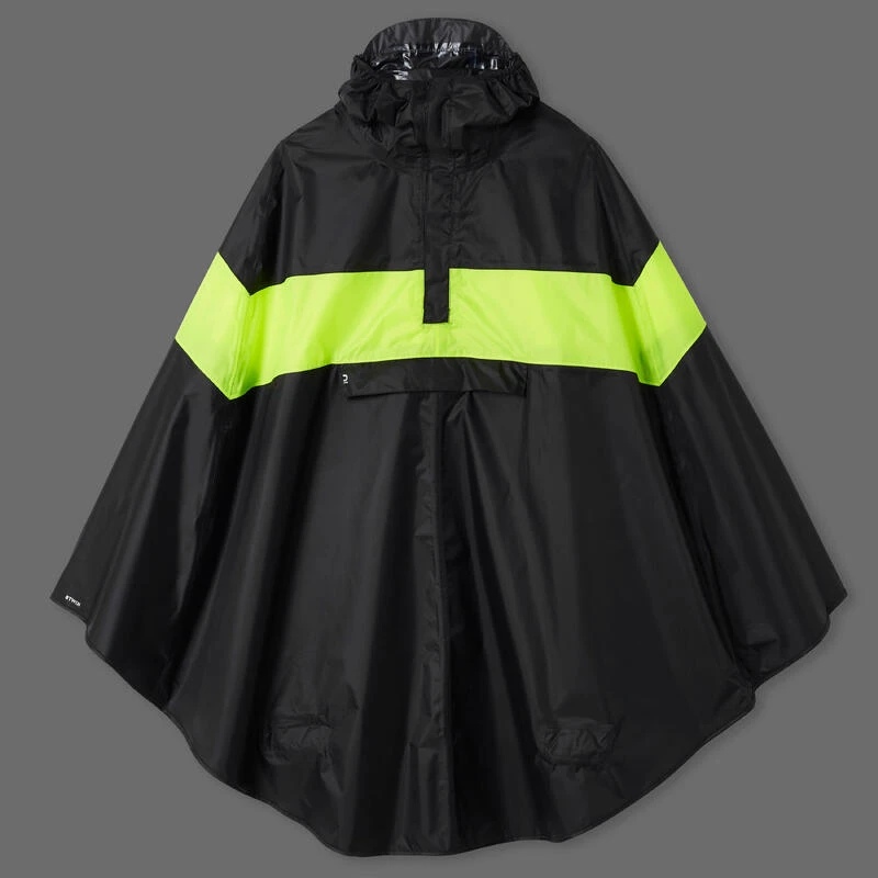 BTWIN PONCHO PLUIE VISIBILITE JOUR VELO VILLE 120 NOIR JAUNE FLUO 11 BTWIN PONCHO PLUIE VISIBILITE JOUR VELO VILLE 120 NOIR JAUNE FLUO – Image 9