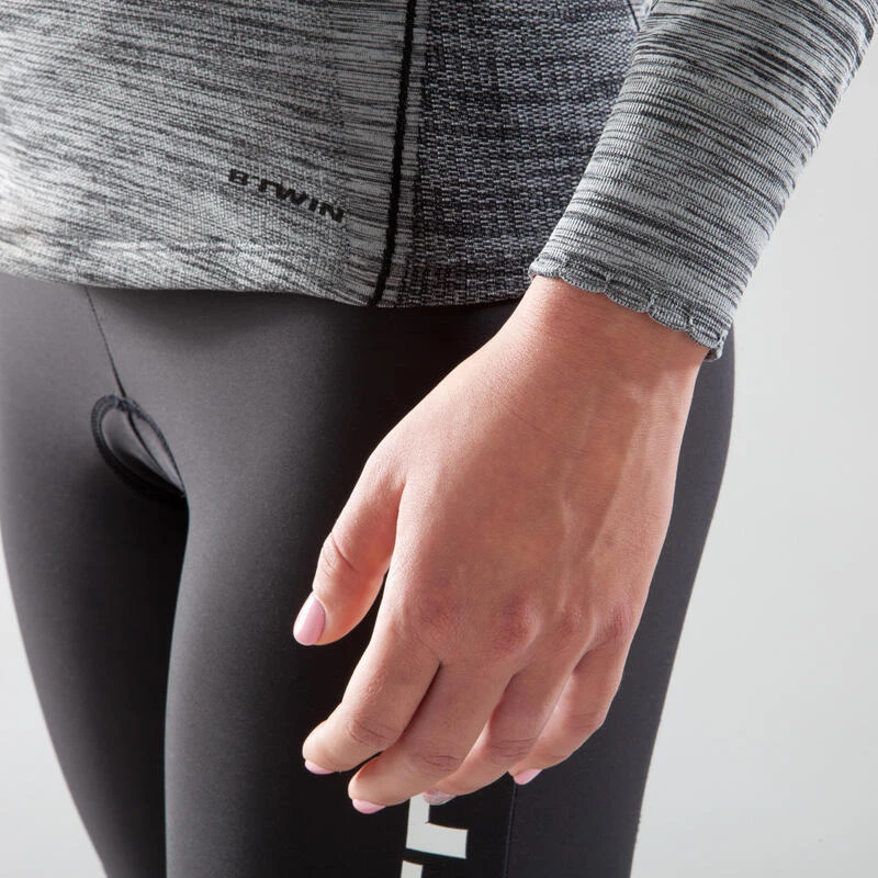 Sous-vêtement Vélo Manches Longues Femme 500 Noir 12 Sous-vêtement Vélo Manches Longues Femme 500 Noir – Image 10