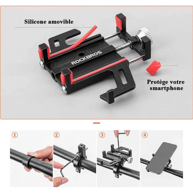 ROCKBROS Support Métallique De Smarphone 8 ROCKBROS Support Métallique De Smarphone – Image 6