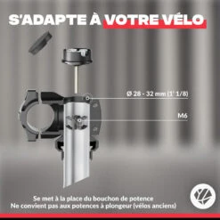 Shapeheart Support Porte Téléphone Pour Fourche De Vélo (Téléphone XL) -Vélorbain Magasin support porte telephone pour fourche de velo telephone xl 3