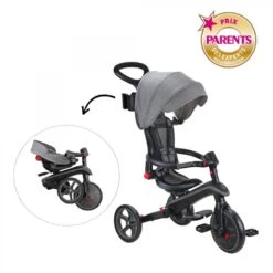 GLOBBER Tricycle EXPLORER 4-en-1 Évolutif & Pliable Gris 9 GLOBBER Tricycle EXPLORER 4-en-1 Évolutif & Pliable Gris -Vélorbain Magasin tricycle explorer 4 en 1 evolutif and pliable gris 2
