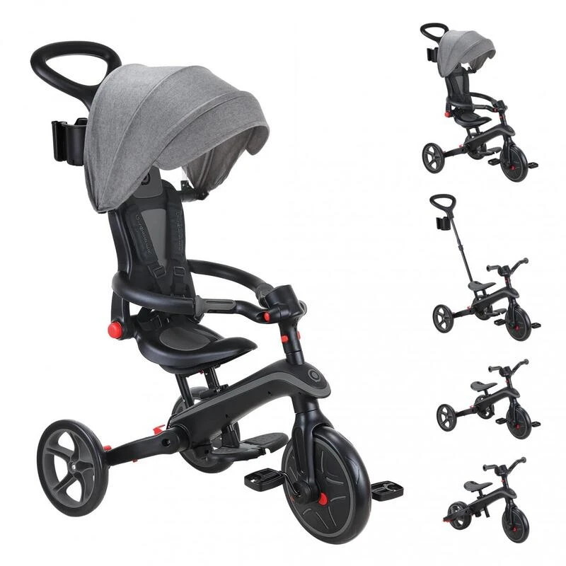 GLOBBER Tricycle EXPLORER 4-en-1 Évolutif & Pliable Gris 3 GLOBBER Tricycle EXPLORER 4-en-1 Évolutif & Pliable Gris