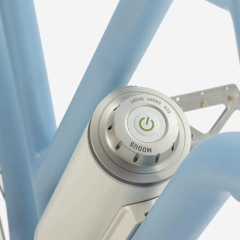 VÉLO DE VILLE ELECTRIQUE 330w - PNEUS 700c - LÉGER 18kg - CONFORT BLEU CLAIR 5 VÉLO DE VILLE ELECTRIQUE 330w - PNEUS 700c - LÉGER 18kg - CONFORT BLEU CLAIR – Image 3