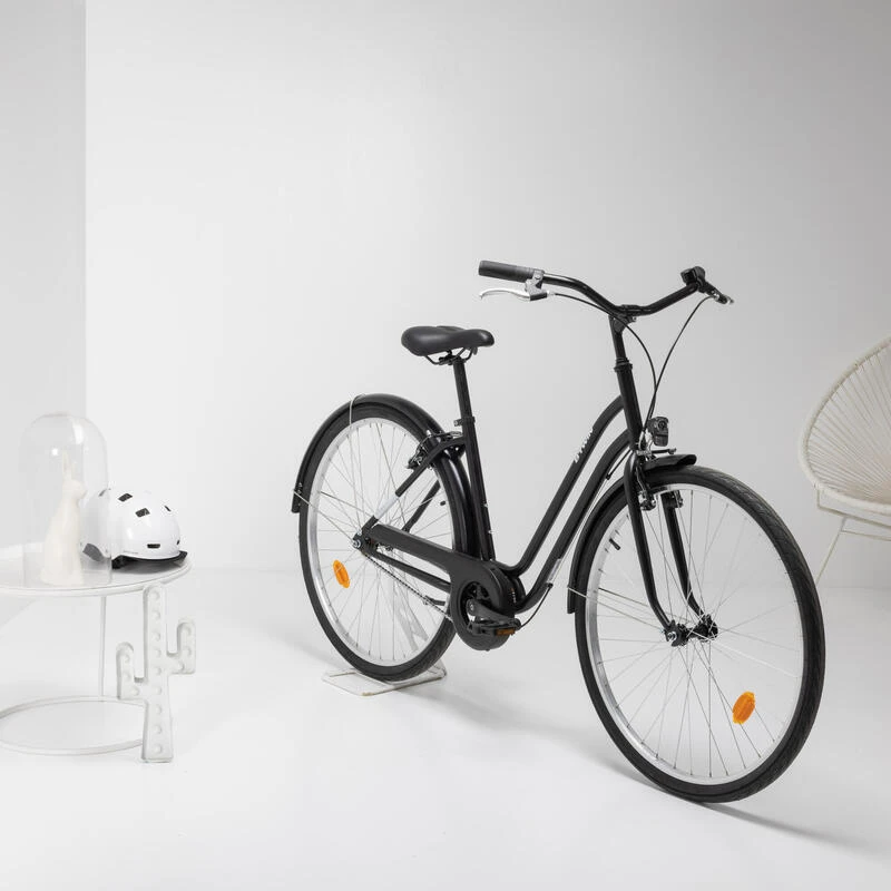 VÉLO DE VILLE ELOPS 100 CADRE BAS NOIR 4 VÉLO DE VILLE ELOPS 100 CADRE BAS NOIR – Image 2