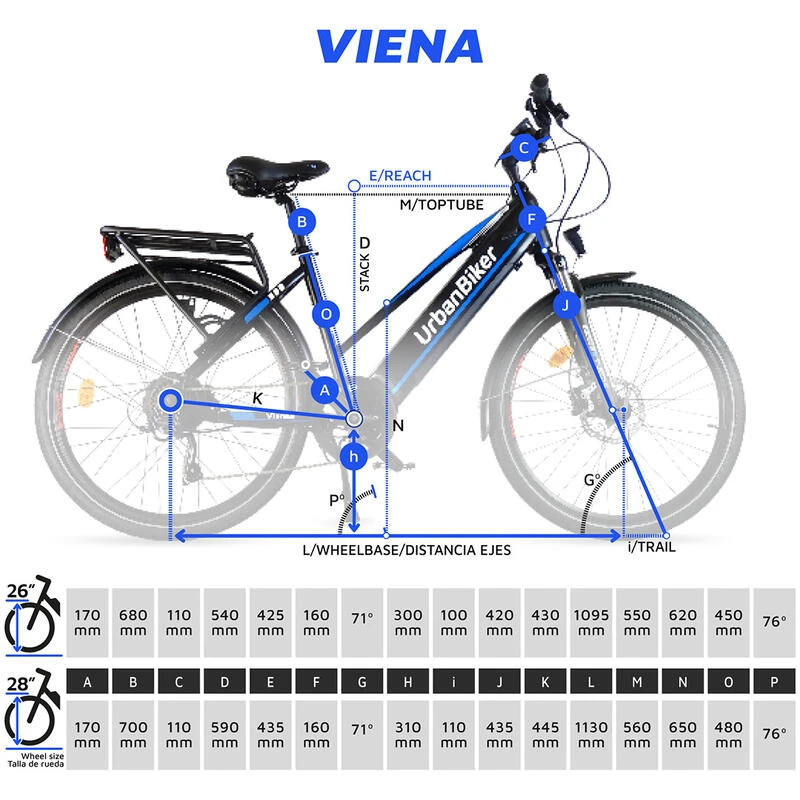 Vélo Électrique Urbanbiker VTC Viena Jaune, Roues 26",960Wh (48v 20Ah) 9 Vélo Électrique Urbanbiker VTC Viena Jaune, Roues 26",960Wh (48v 20Ah) – Image 7