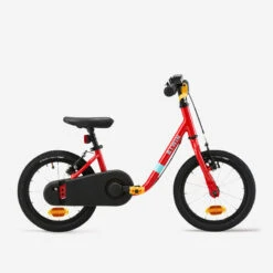 BTWIN VELO ENFANT 2EN1 DRAISIENNE 3-5 ANS 14 Pouces - DISCOVER 500 Rouge