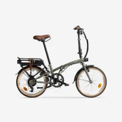 BTWIN Vélo Pliant électrique E FOLD 500 Vert
