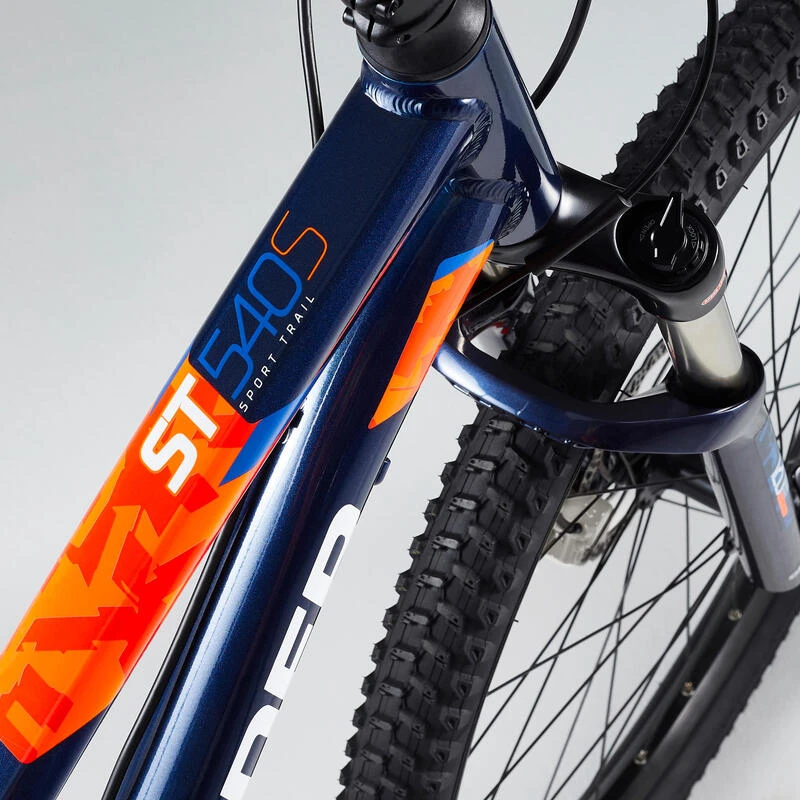 Rockrider VÉLO VTT TOUT SUSPENDU ST 540 S BLEU ORANGE 27,5" 6 Rockrider VÉLO VTT TOUT SUSPENDU ST 540 S BLEU ORANGE 27,5" – Image 4