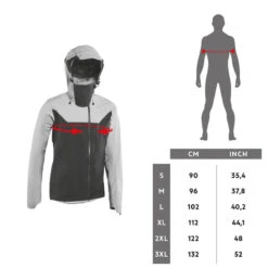 Rockrider Veste Coupe Pluie VELO VTT All Mountain Imperméable Grise 16 Rockrider Veste Coupe Pluie VELO VTT All Mountain Imperméable Grise -Vélorbain Magasin veste coupe pluie velo vtt all mountain impermeable grise 4