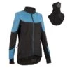Rockrider VESTE HIVER VTT FEMME TURQUOISE NOIR 2 Rockrider VESTE HIVER VTT FEMME TURQUOISE NOIR -Vélorbain Magasin veste hiver vtt femme turquoise noir