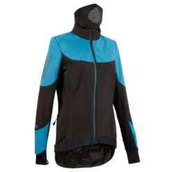 Rockrider VESTE HIVER VTT FEMME TURQUOISE NOIR 19 Rockrider VESTE HIVER VTT FEMME TURQUOISE NOIR -Vélorbain Magasin veste hiver vtt femme turquoise noir 7