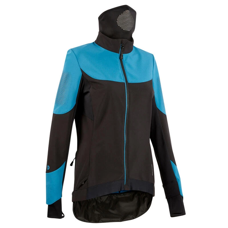 Rockrider VESTE HIVER VTT FEMME TURQUOISE NOIR 10 Rockrider VESTE HIVER VTT FEMME TURQUOISE NOIR – Image 8