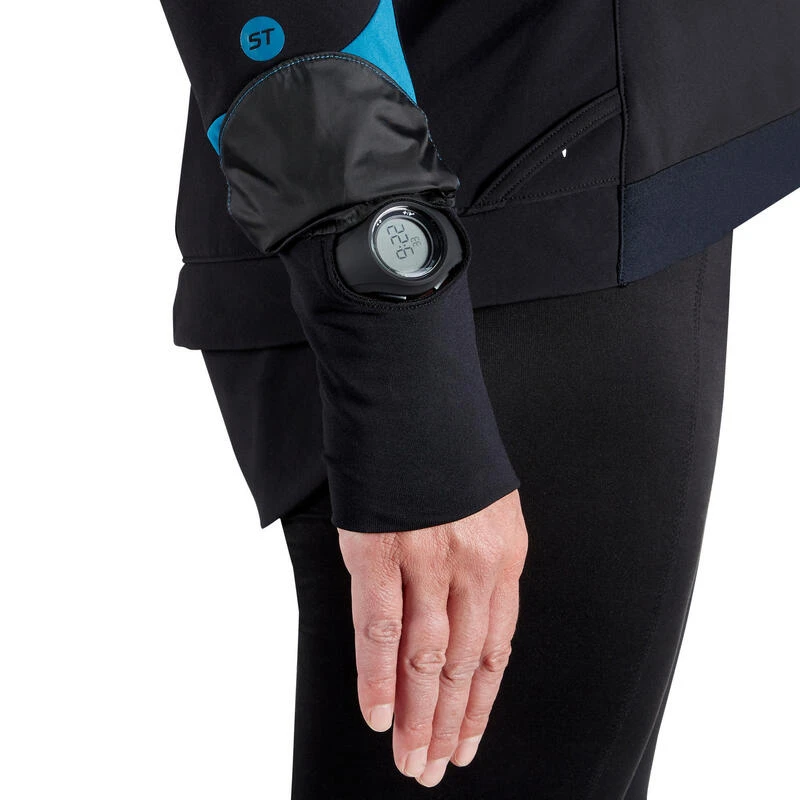 Rockrider VESTE HIVER VTT FEMME TURQUOISE NOIR 12 Rockrider VESTE HIVER VTT FEMME TURQUOISE NOIR – Image 10