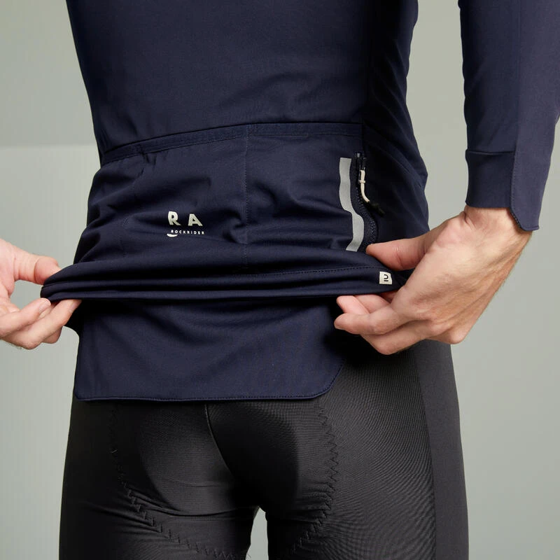 Veste Hiver VTT Manches Longues Rockrider Bleu Nuit 5 Veste Hiver VTT Manches Longues Rockrider Bleu Nuit – Image 3