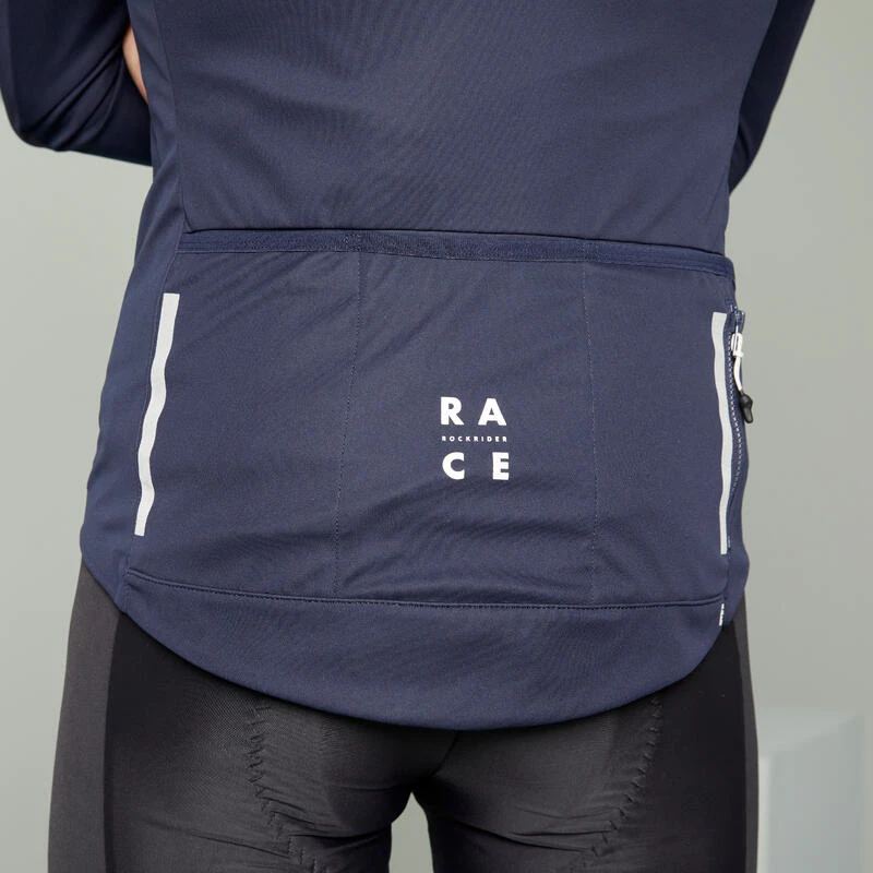 Veste Hiver VTT Manches Longues Rockrider Bleu Nuit 12 Veste Hiver VTT Manches Longues Rockrider Bleu Nuit – Image 10