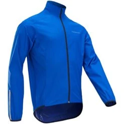 Veste Vélo Route Manches Longues Coupe-pluie Homme RC100 Bleu Indigo -Vélorbain Magasin veste velo route manches longues coupe pluie homme rc100 bleu indigo 2